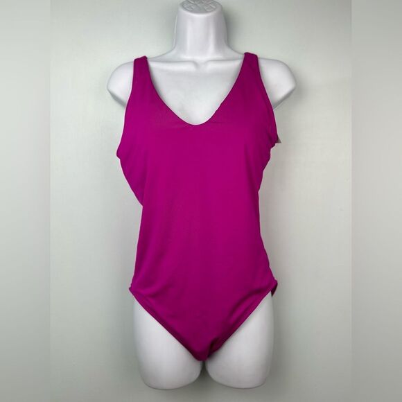 Athleta Women's Seychelles One Piece Swimsuit in Electric Fuchsia Size M - Picture 1 of 10